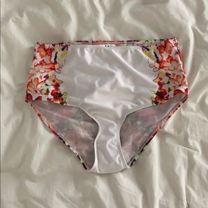 Mayan Pink Floral High rise swim bottom